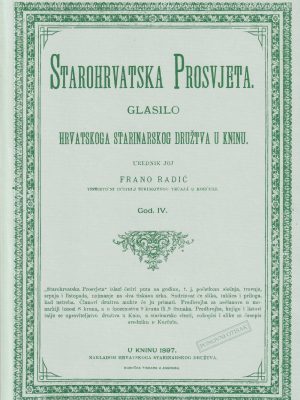 Časopis Starohrvatska prosvjeta god. IV./1898.